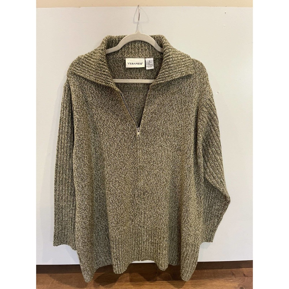 Veranesi Size 1X Vintage zip Sweater Very Nice
